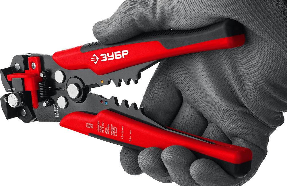 Автоматический стриппер с винтом микронастройки 0.2 - 6 мм2 ЗУБР ТМ-1 22645