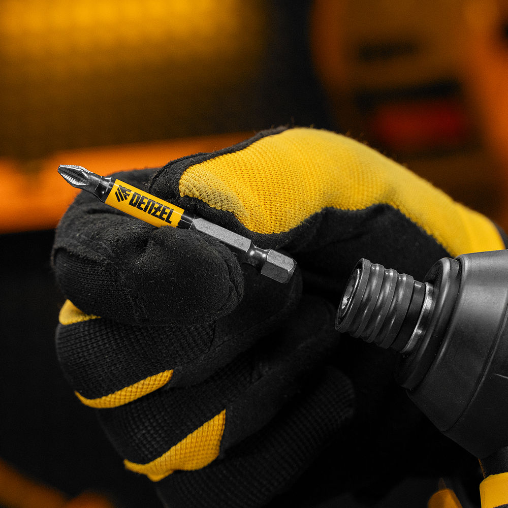 Бита PH2х60, сталь S2, цилиндр., 10 шт. Е 6,3 Denzel (11642)