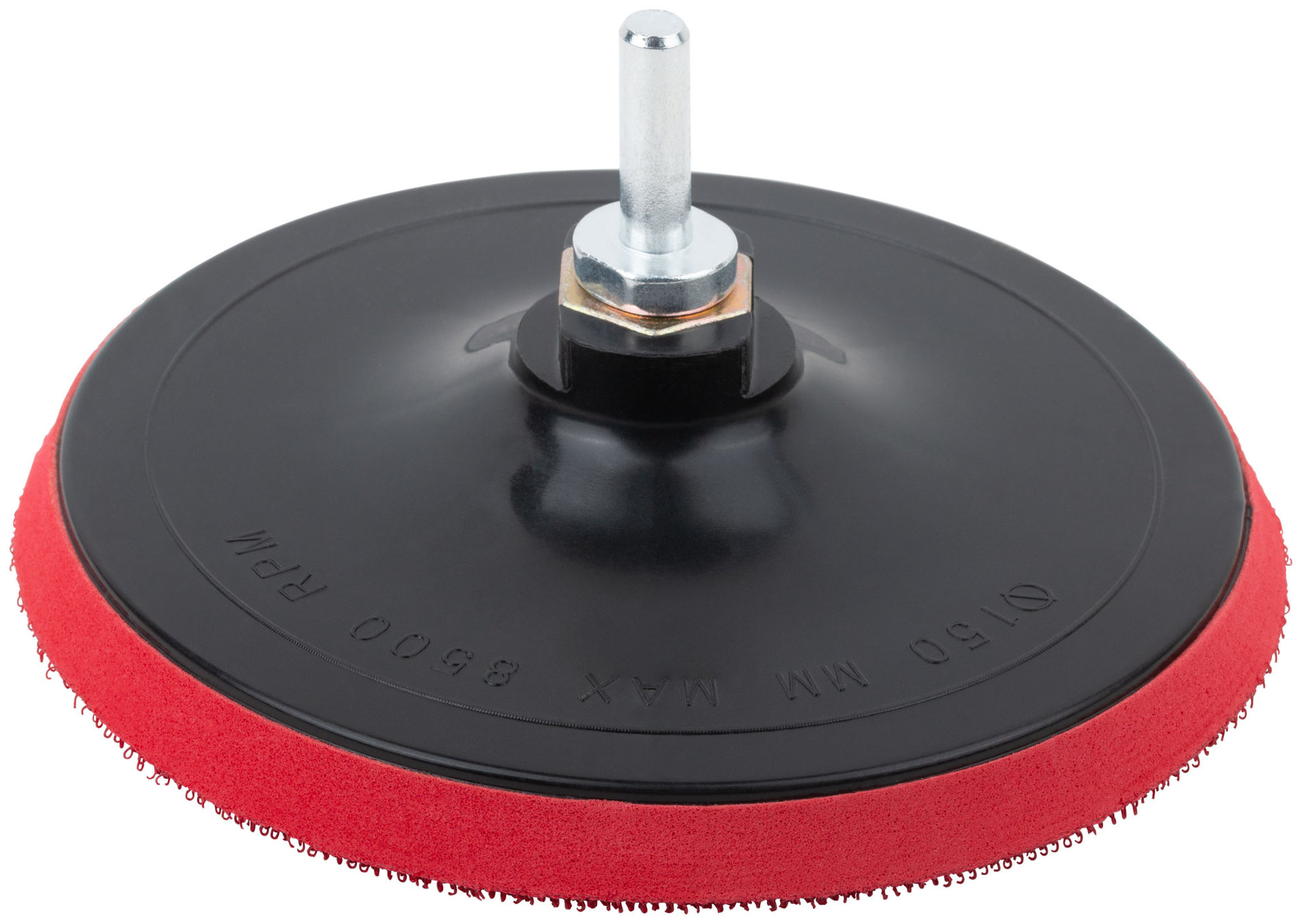 Диск шлифовальный с липучкой, гайка М14 + переходник для дрели, 150x10 мм (39622)