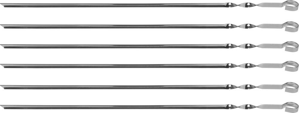 Набор угловых шампуров Barbecue, 600 мм, 6 шт, в чехле GRINDA 427751