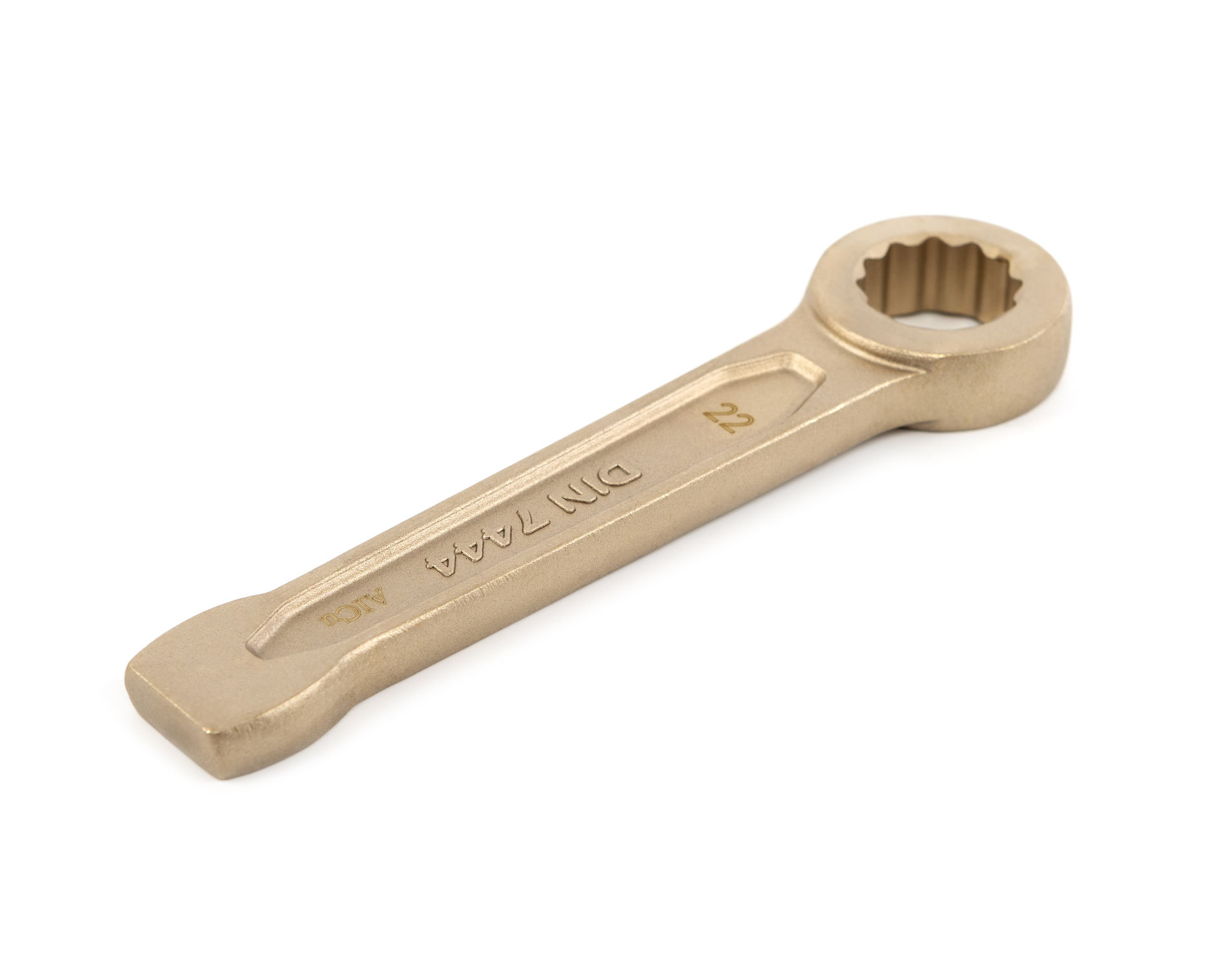 Ключ гаечный накидной ударный 22 искробезопасный сплав AlCu, HORTZ