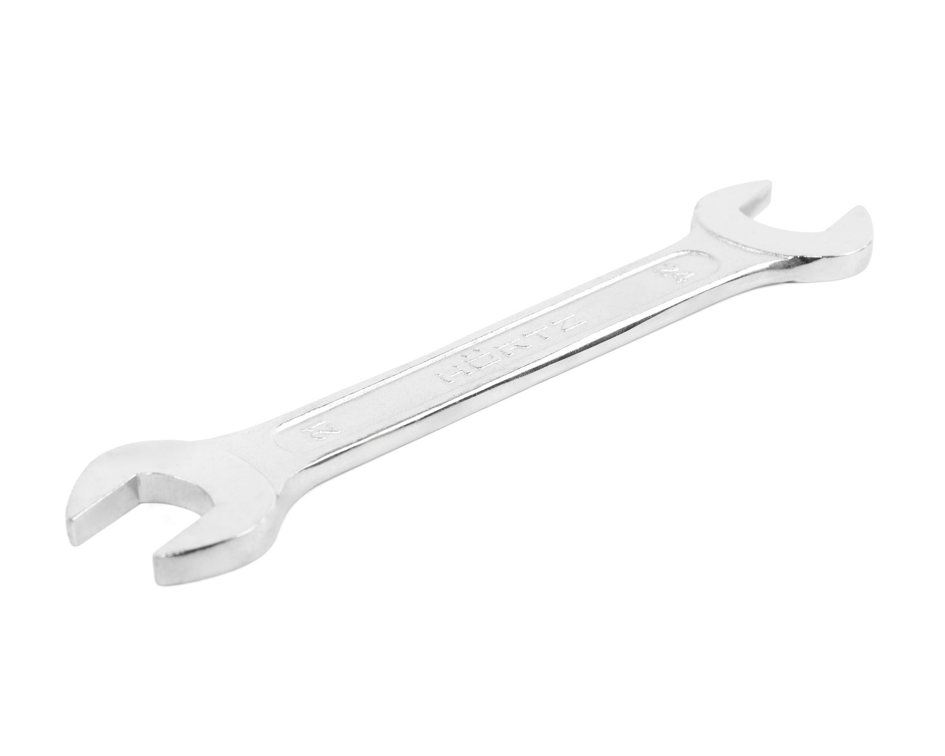 Ключ гаечный рожковый двусторонний 21х24 хромированный на подвесе HORTZ