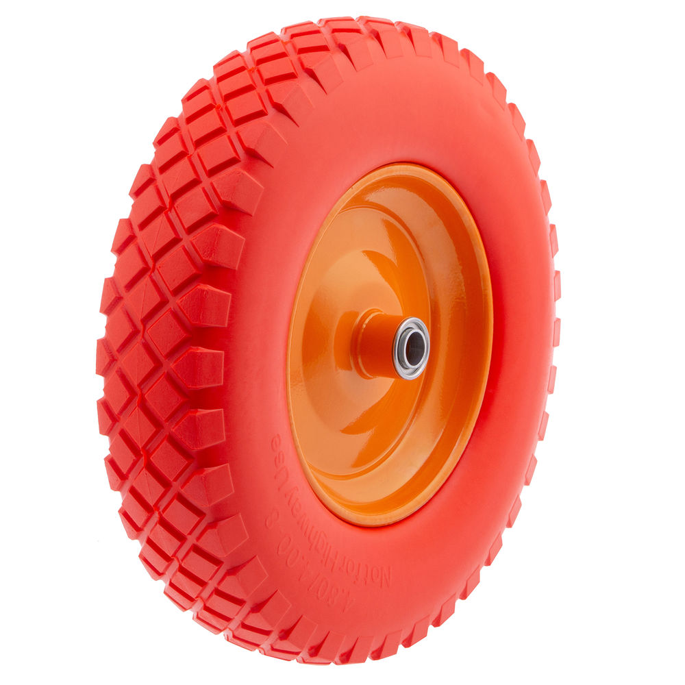 Колесо полиуретановое 4.80/4.00-8, длина оси 90 мм, подшипник 20 мм Palisad (68977)