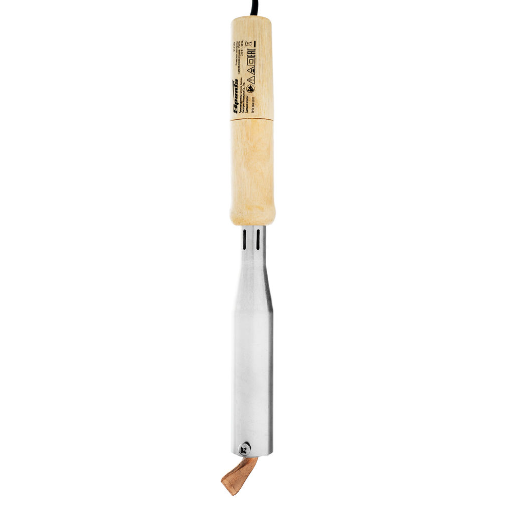 Паяльник электрика с ручкой из дерева, 150 Вт, 220 В Sparta (913105)