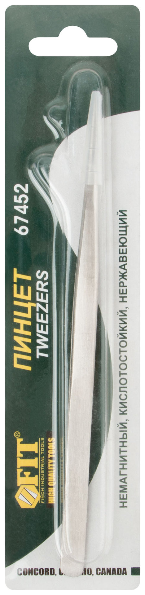 Пинцет прецизионный, немагнитный, нержавеющая сталь, Профи тип B (140 х 7 х 2 мм) (67452)