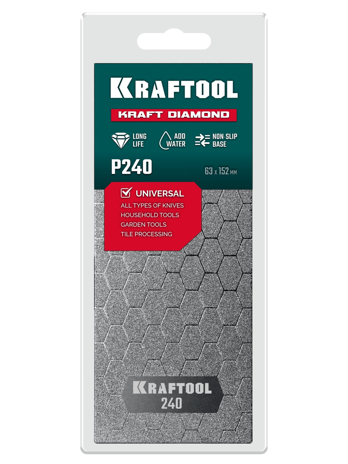 Пластина алмазная заточная 63?152 мм Р240 DIAMOND KRAFTOOL 35710-240