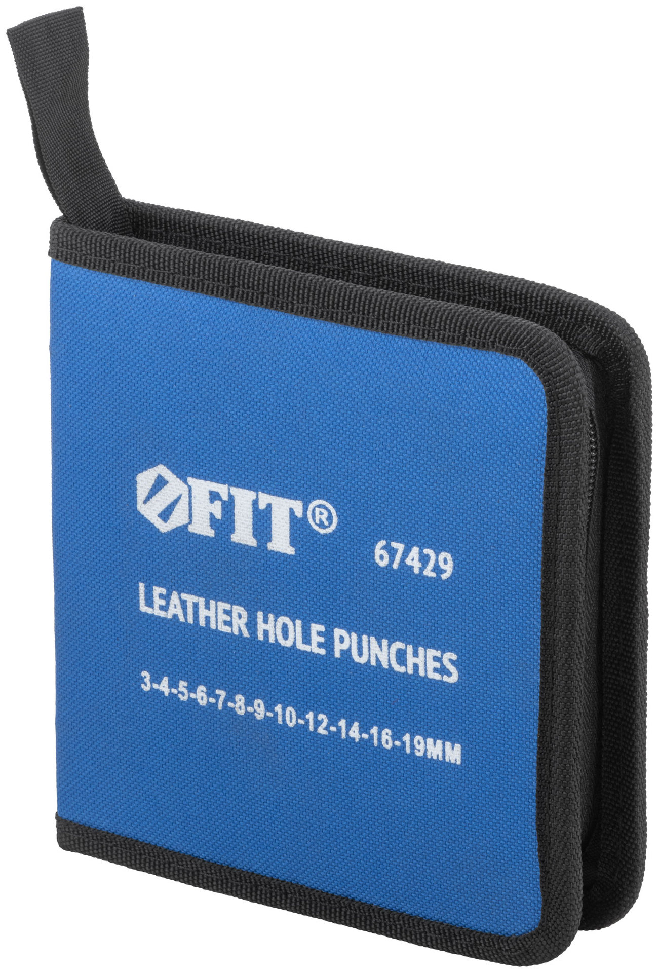 Пробойники для кожи, набор 12 шт. (отверстия 3-4-5-6-7-8-9-10-12-14-16-19 мм ) (67429)