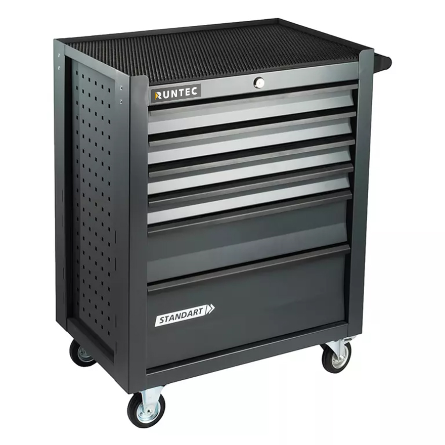 Тележка инструментальная 6 полочная Standart серая RUNTEC RTSTD-6G