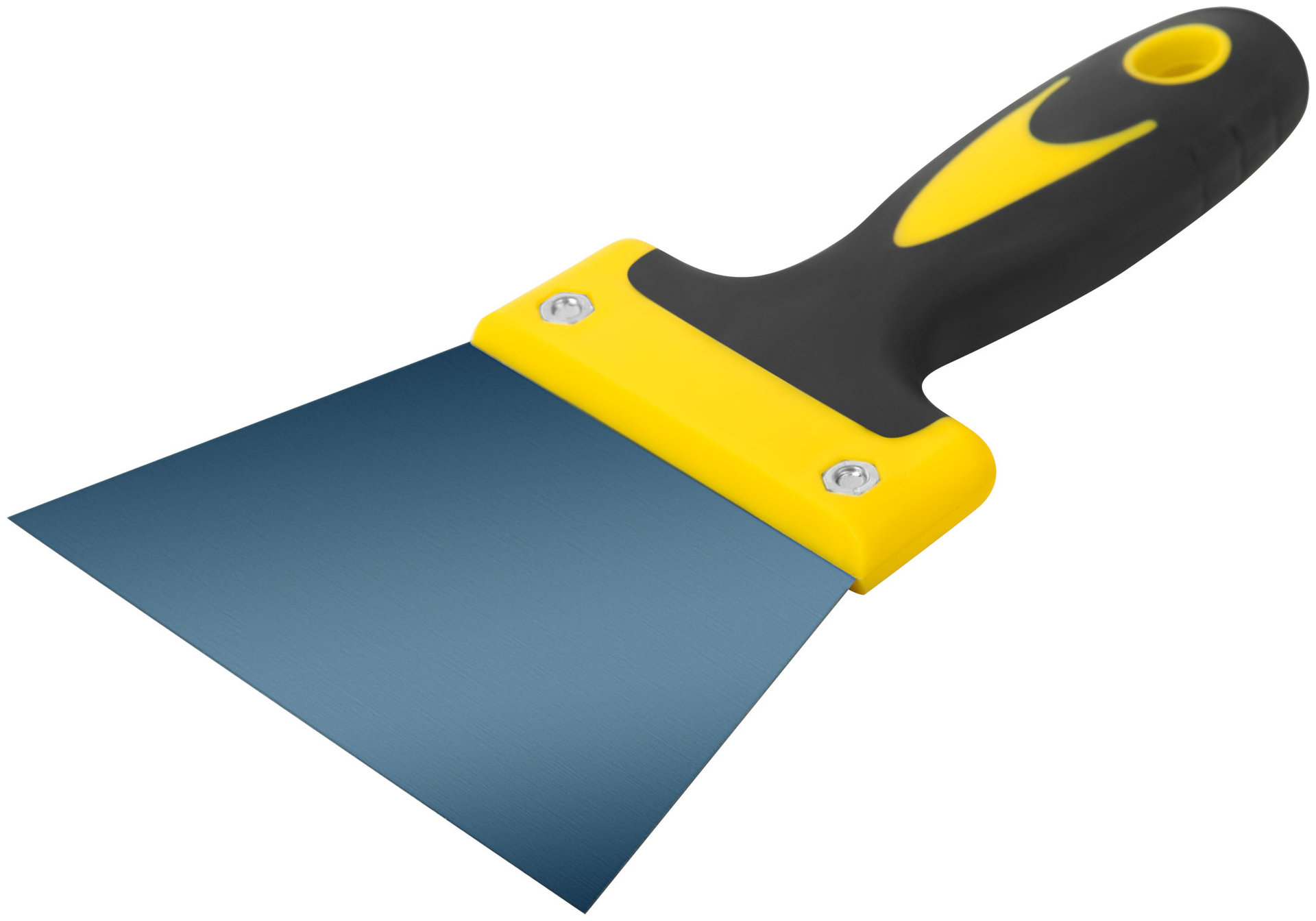 Шпатель фасадный Мастер, пружинная колоризованная сталь, двухкомпонентная ручка, плоский 125 мм (06460)