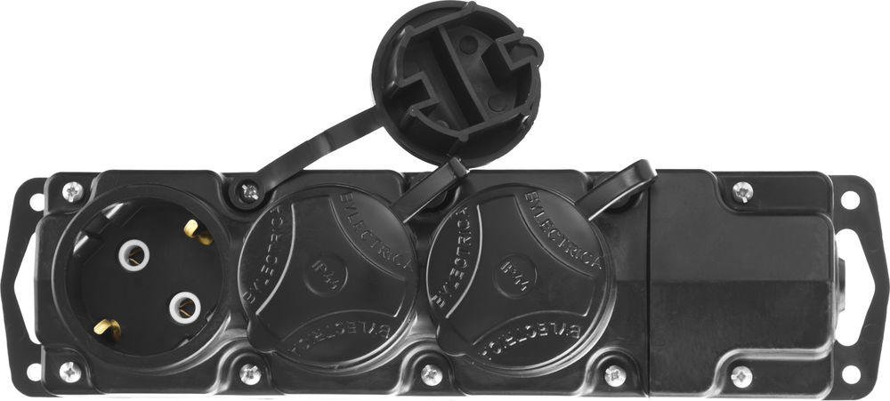 Колодка для удлинителя 3 гнезда, IP44 СИБИН 55114-3