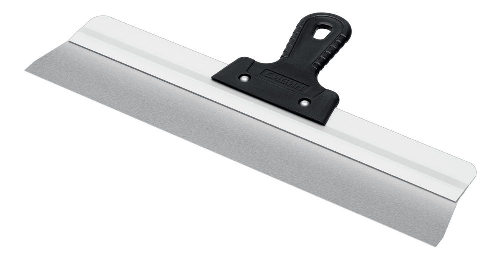 Усиленный фасадный нержавеющий шпатель 450 мм алюминиевая направляющая 1к ручка СИБИН 10083-45