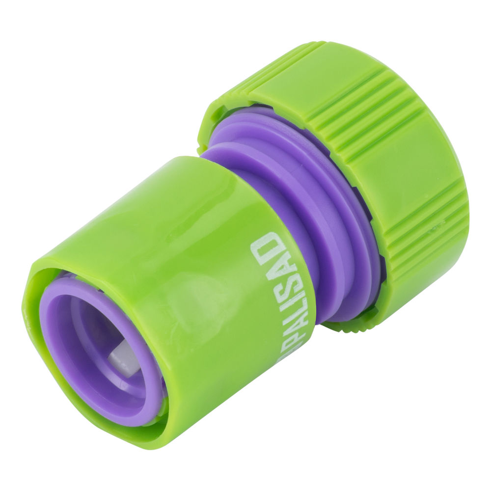 Соединитель пластмассовый, быстросъемный для шланга 3/4, аквастоп Palisad (66165)