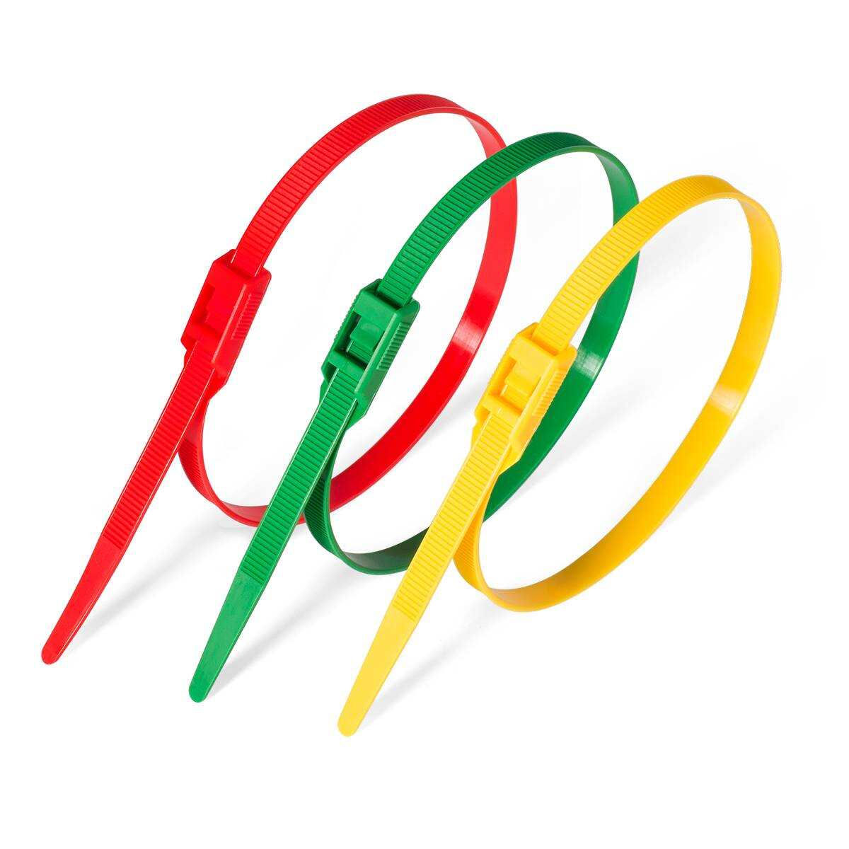 Стяжка нейлоновая КСГ 8х400 (красн) (100шт) (Fortisflex) (74247)