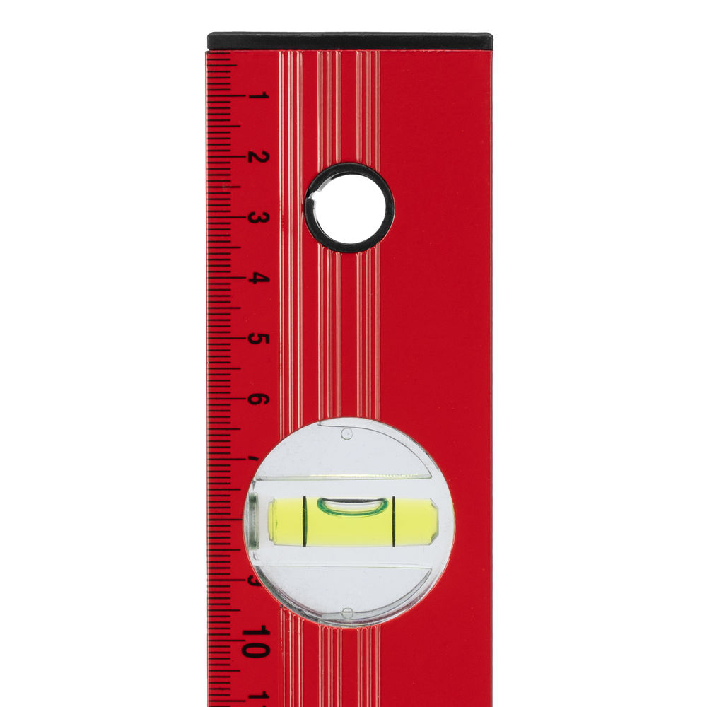 Уровень алюминиевый, 1000 мм, 3 глазка, красный, линейка Matrix (33229)