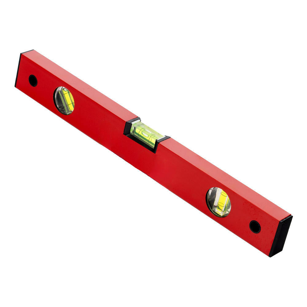 Уровень алюминиевый, 400 мм, 3 глазка, красный, линейка Matrix (33220)