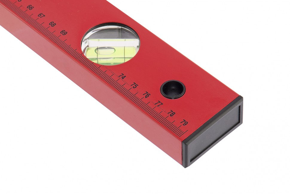 Уровень алюминиевый, 800 мм, 3 глазка, красный, линейка Matrix (33226)