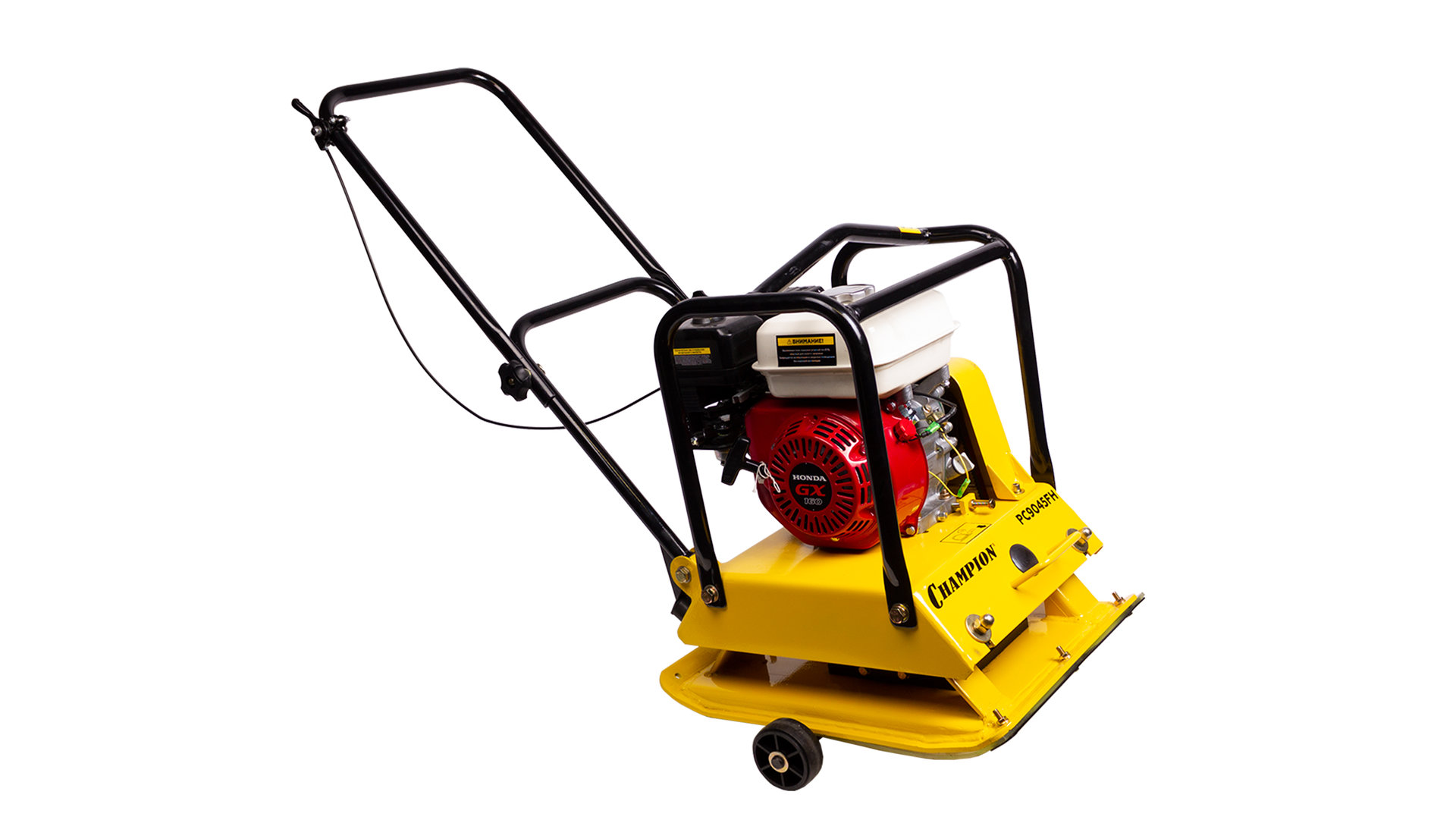 Виброплита бензиновая CHAMPION PC9045FH (PRO 90кг15кН50*45см30смHondaGX160 4кВт,кол рез.накл) (PC9045FH)
