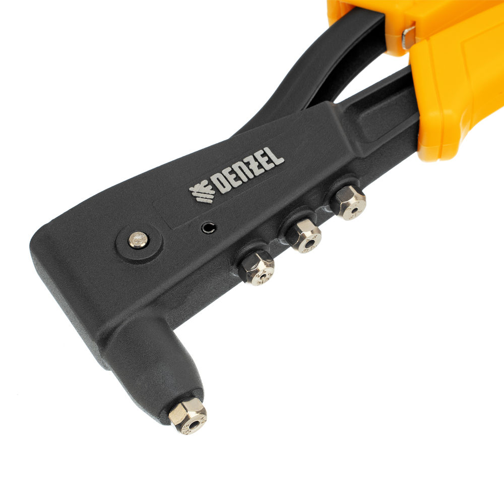 Заклепочник ручной, 255 мм, литой, усиленный, заклепки 2,4-3,2-4,0-4,8 мм Denzel (40441)