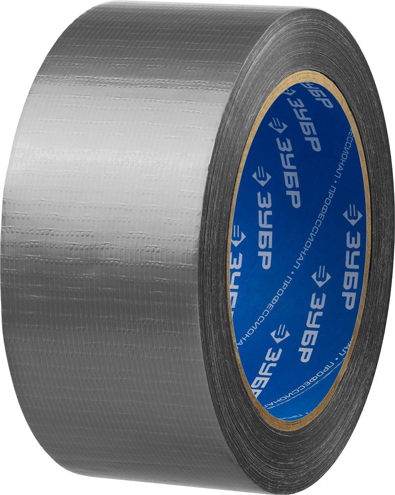 Лента армированная универсальная 48 мм, 25 м, серая, на тканевой основе ЗУБР Профессионал 12090-50-25