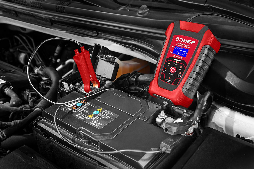 Зарядное устройство 6/12 В 6 А автоматическое ЗУБР АЗУ-140 59310