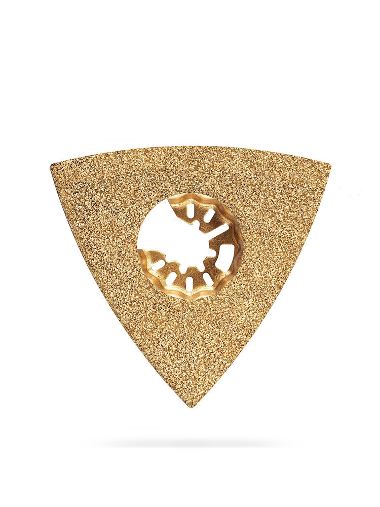 Полотно треугольное зачистное CARBIDE ВК8 Р60 80 мм с твердосплавной крошкой: клей, краска, раствор, кирпич, пенобетон ЗУБР StarQuick 15583-P60