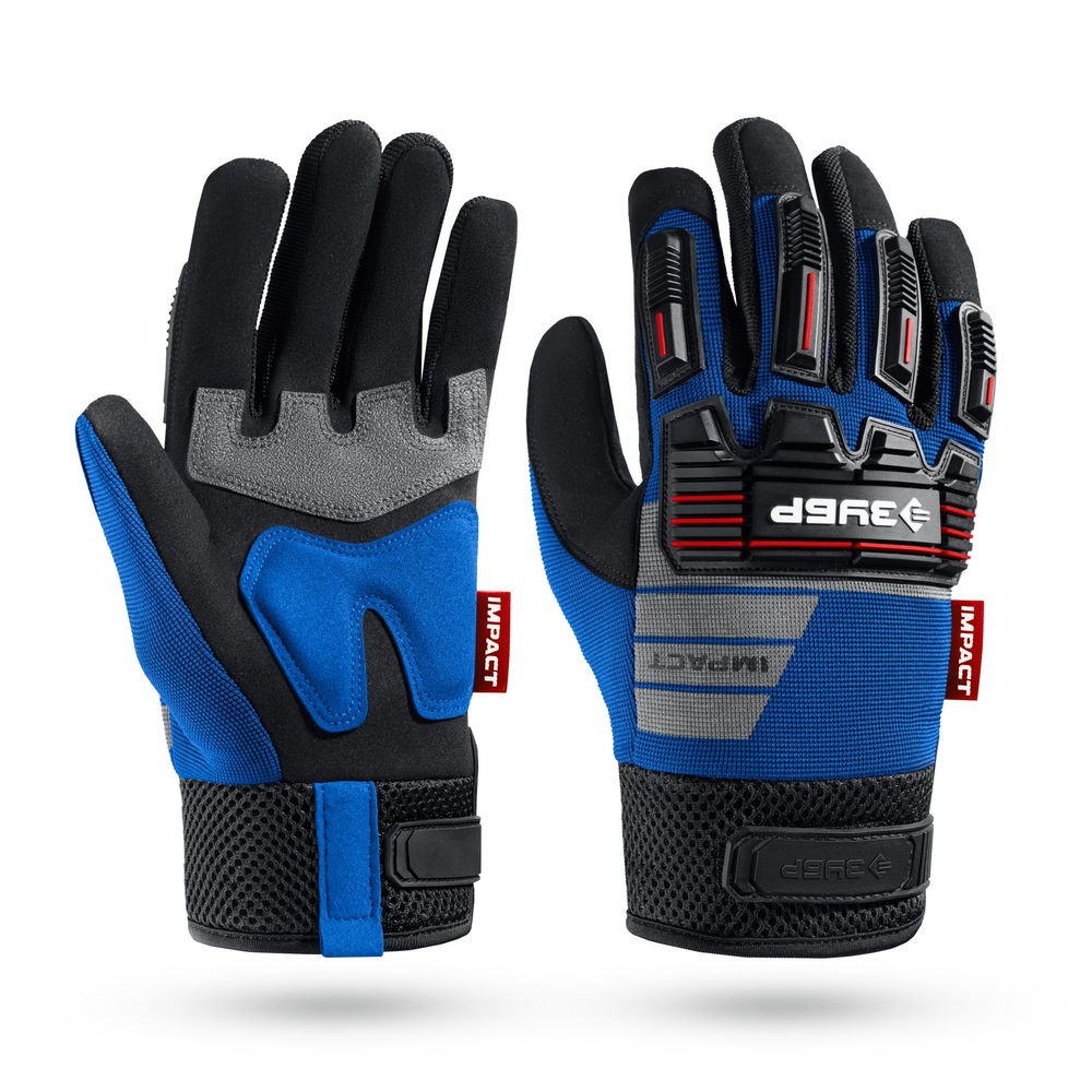 Перчатки комбинированные IMPACT р.XL (10), синие, антивибрационные, противоударные ЗУБР Профессионал 11476-XL