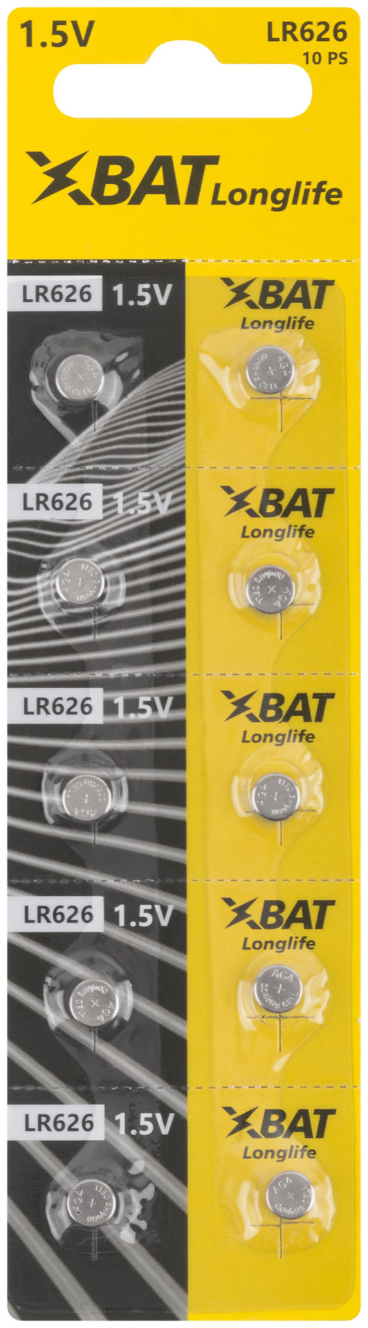 Батарейка щелочная, 1,5 В, Таблетка LR626 , (10 шт.) (LR626)