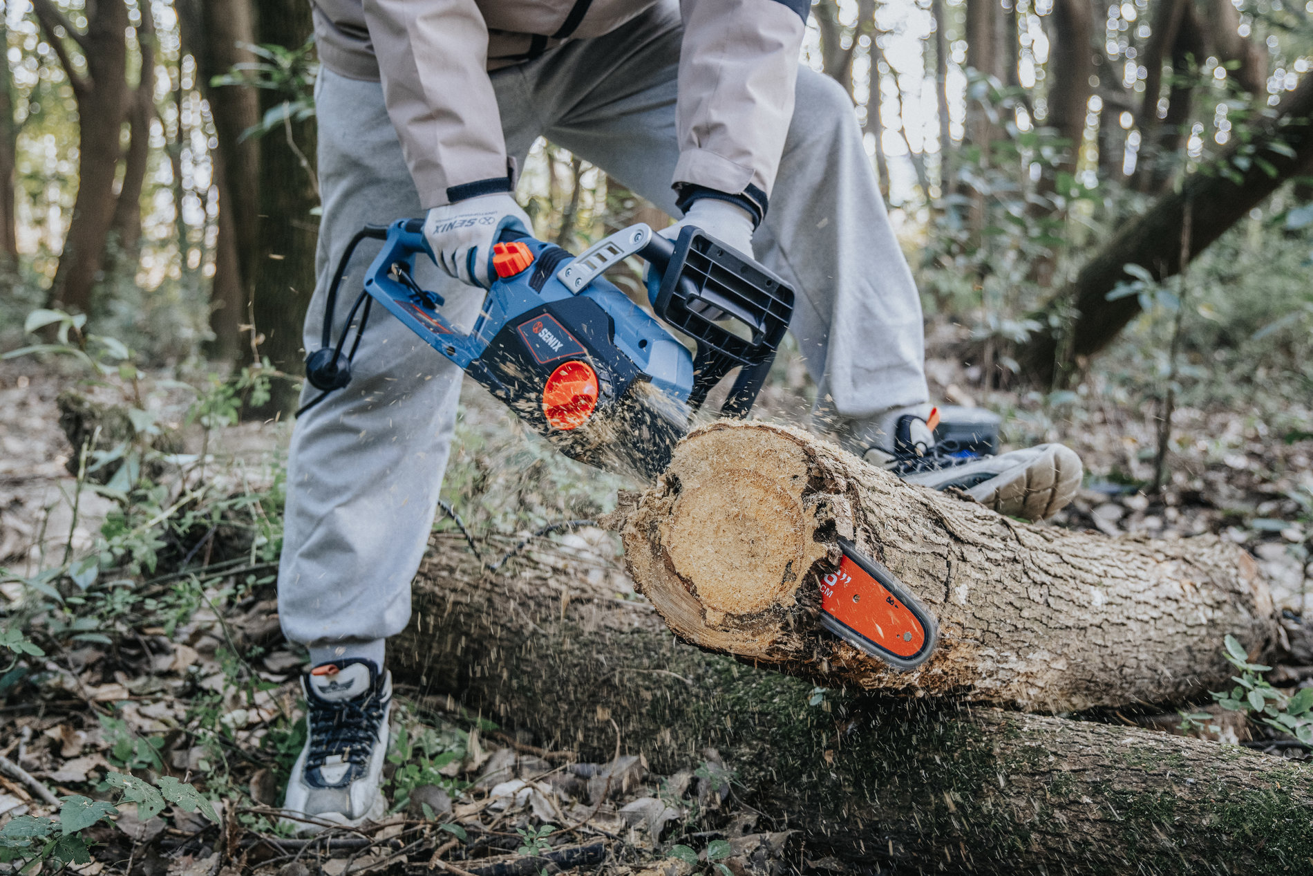 Электрическая цепная поперечное исполнение пила 2200Вт, 40 (16)