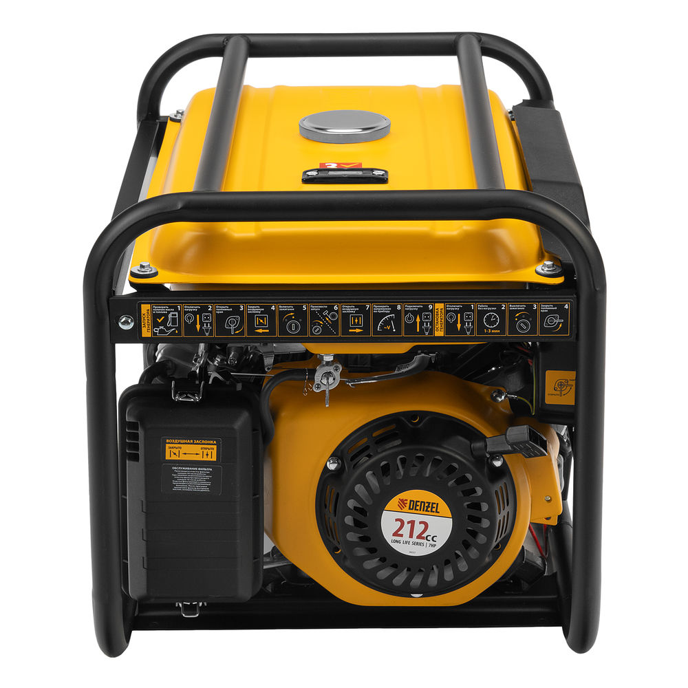 Генератор бензиновый PS-33E, 3.3 кВт, 230В, 15 л, электростартер Denzel (94537)