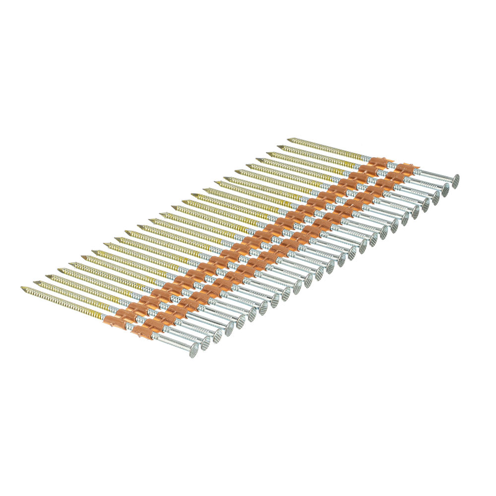 Гвозди для пнев. нейлера (оцинк.) длина - 90 мм, диам. - 3,05 мм, 2000 шт. Denzel (57690)