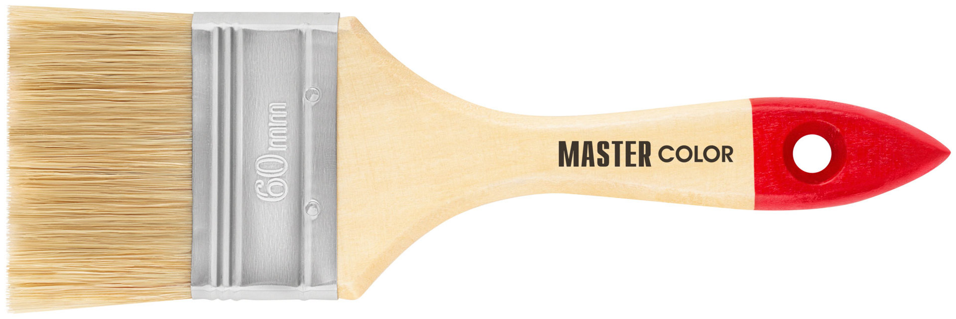 Кисть флейцевая, натур. щетина, 55% топс, лакиров.ручка, ширина 60 мм (30-0014)