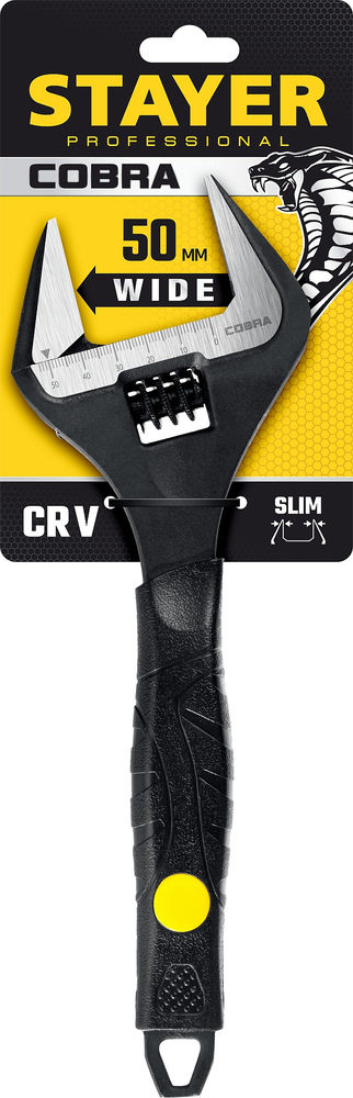 Ключ разводной COBRA, 250/50 мм, Professional (27264-25) STAYER