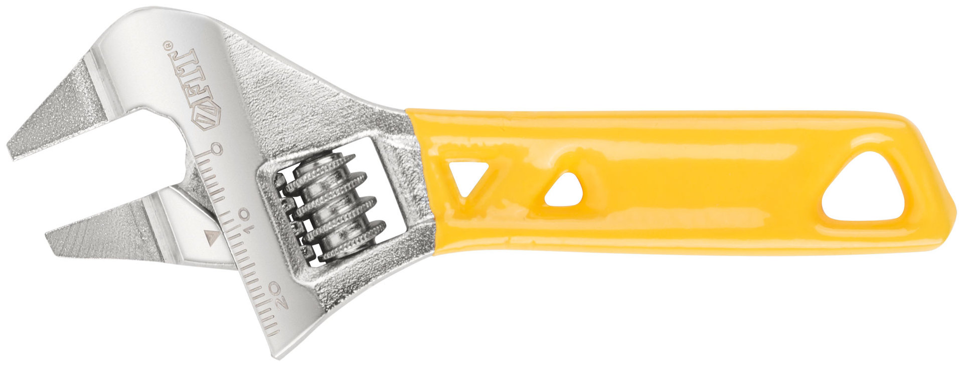 Ключ разводной Ультра, CrV, укороченный, обточен. узкие губки, шкала, экстра увелич.захват 120 мм ( 24 мм )