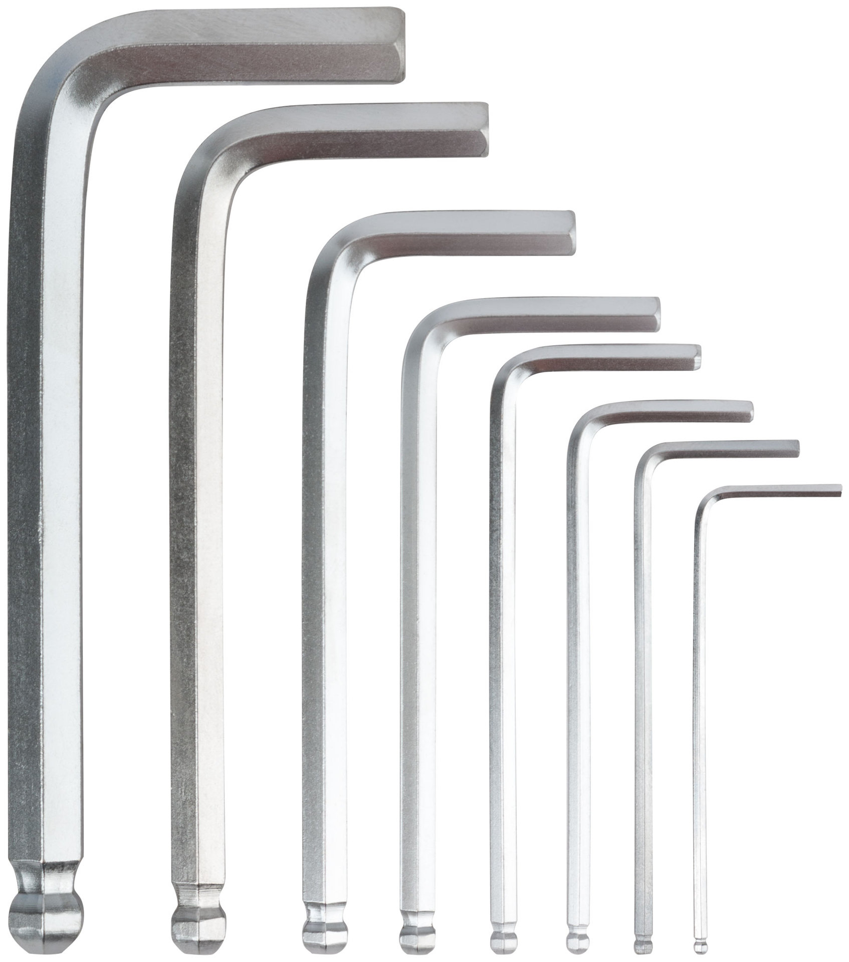 Ключи шестигранные HEX с шаром в коробочке 8 шт.( 1,5-8 мм )