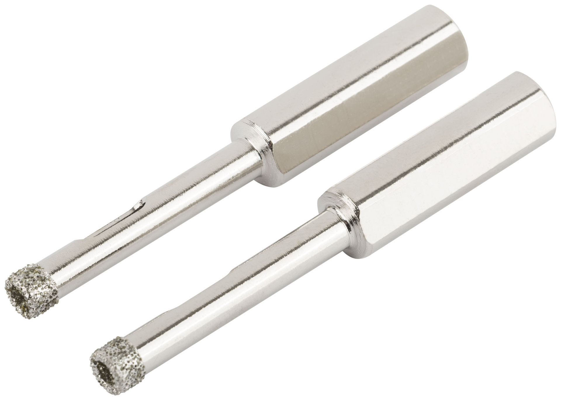 Коронки кольцевые по керамограниту, камню и кафелю алмазные, набор 2 шт., 6х65 мм (16201)