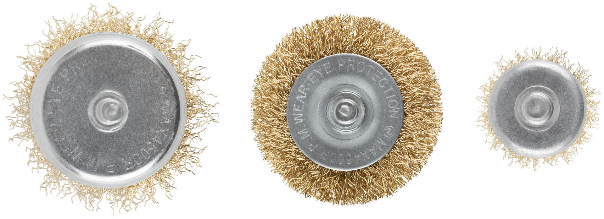Корщетки со штифтом, набор 3 шт. ( колесо 50 мм / чашка 50 мм / венчик 25 мм ) (38561)