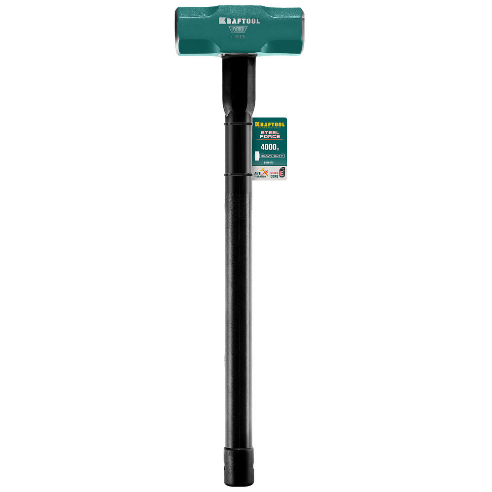 Кувалда 4 кг со стальной удлинённой обрезиненной рукояткой Steel FORCE KRAFTOOL 2009-4