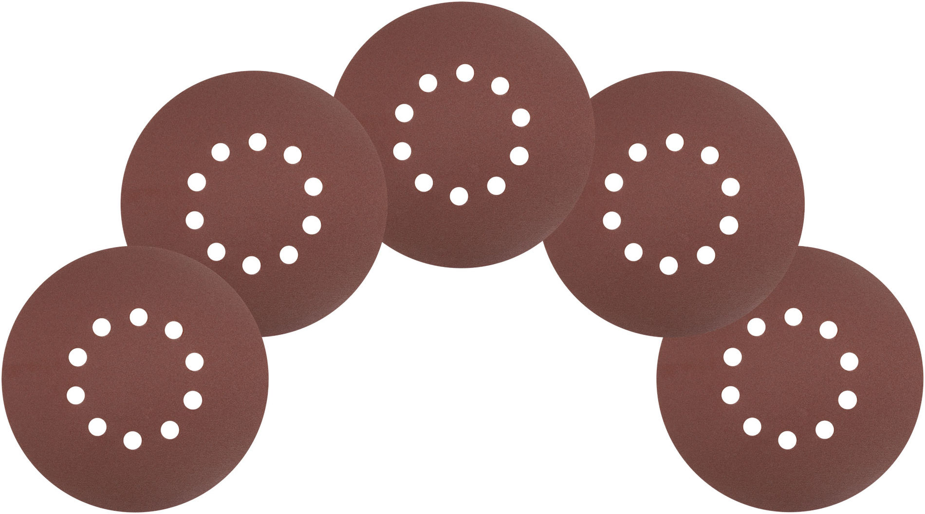 Круги шлифовальные с отверстиями (липучка), алюминий-оксидные, 225 мм, 5 шт. Р 120 (39896)