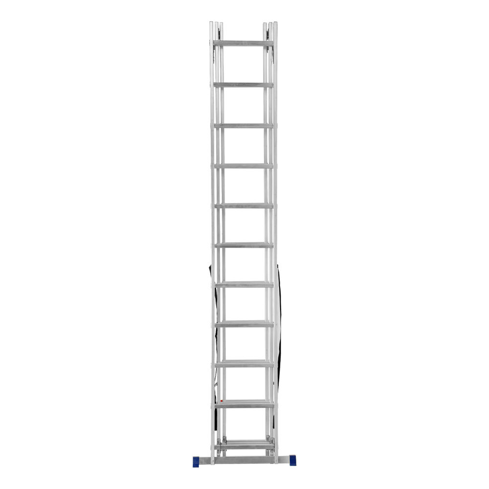 Лестница, 3 х 11 ступеней, алюминиевая, трехсекционная, Сибртех (97821)