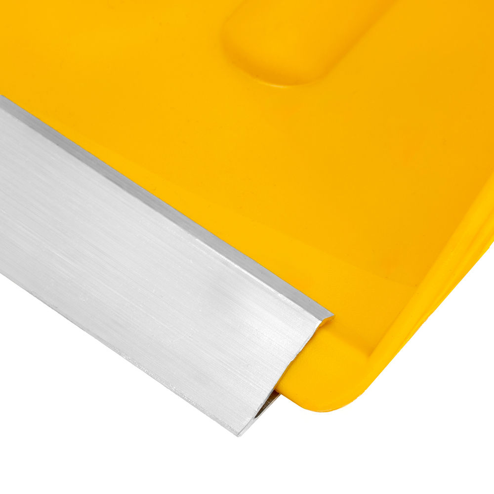 Лопата для уборки снега пластиковая, желтая, 420 х 425 мм, без черенка, Сибртех (61616)