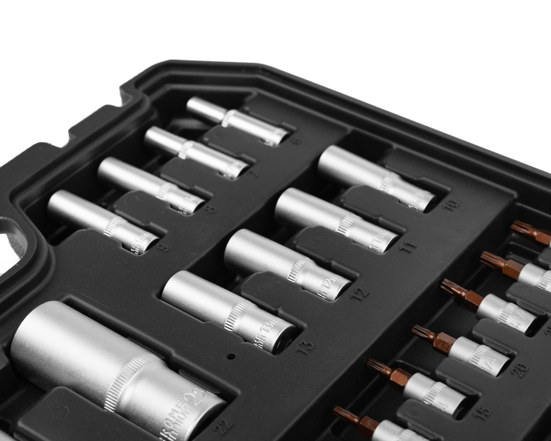 Набор инструментов 108 предметов 1/2" & 1/4", CRV, профессиональный в кейсе HORTZ 1187697