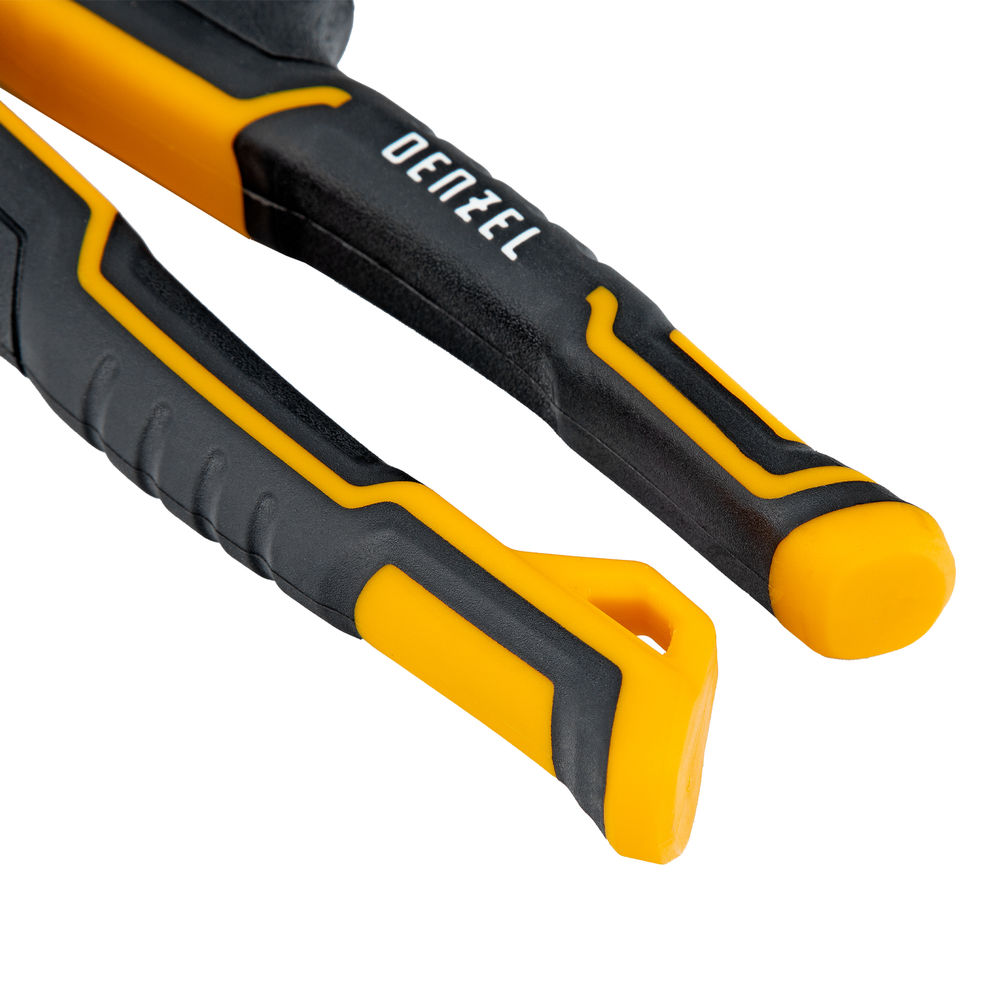 Ножницы по металлу, 270 мм, прямой и правый рез, сталь-СrMo, трехкомпонентные рукоятки Denzel (78371)