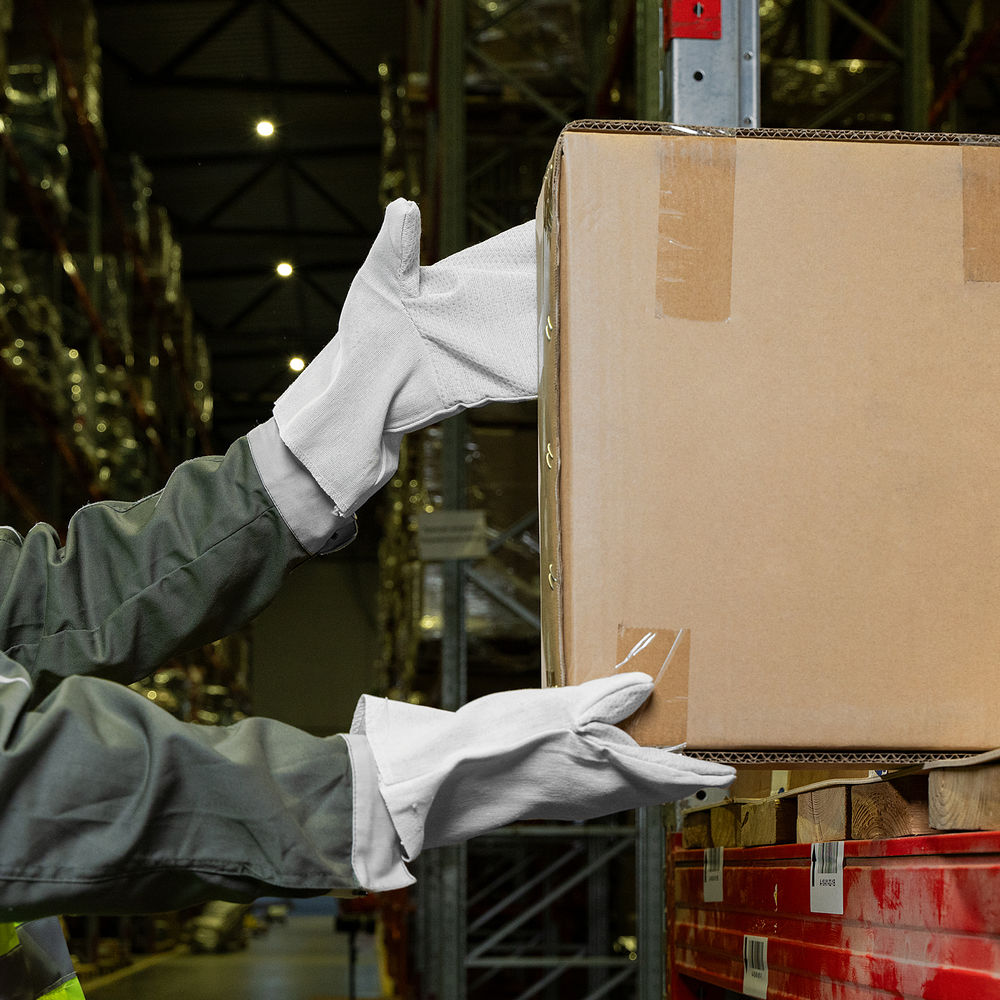 Рукавицы х/б с наладонником из ПВХ, 1 размер Сибртех (68145)