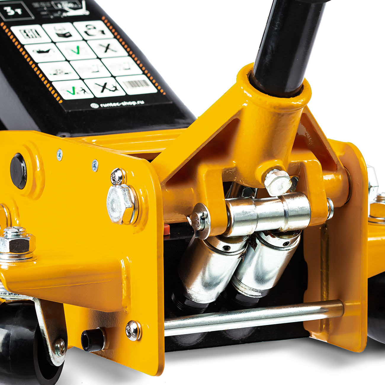 Домкрат подкатной 3 т, 130 - 462 мм, усиленный RUNTEC RT-PJ3