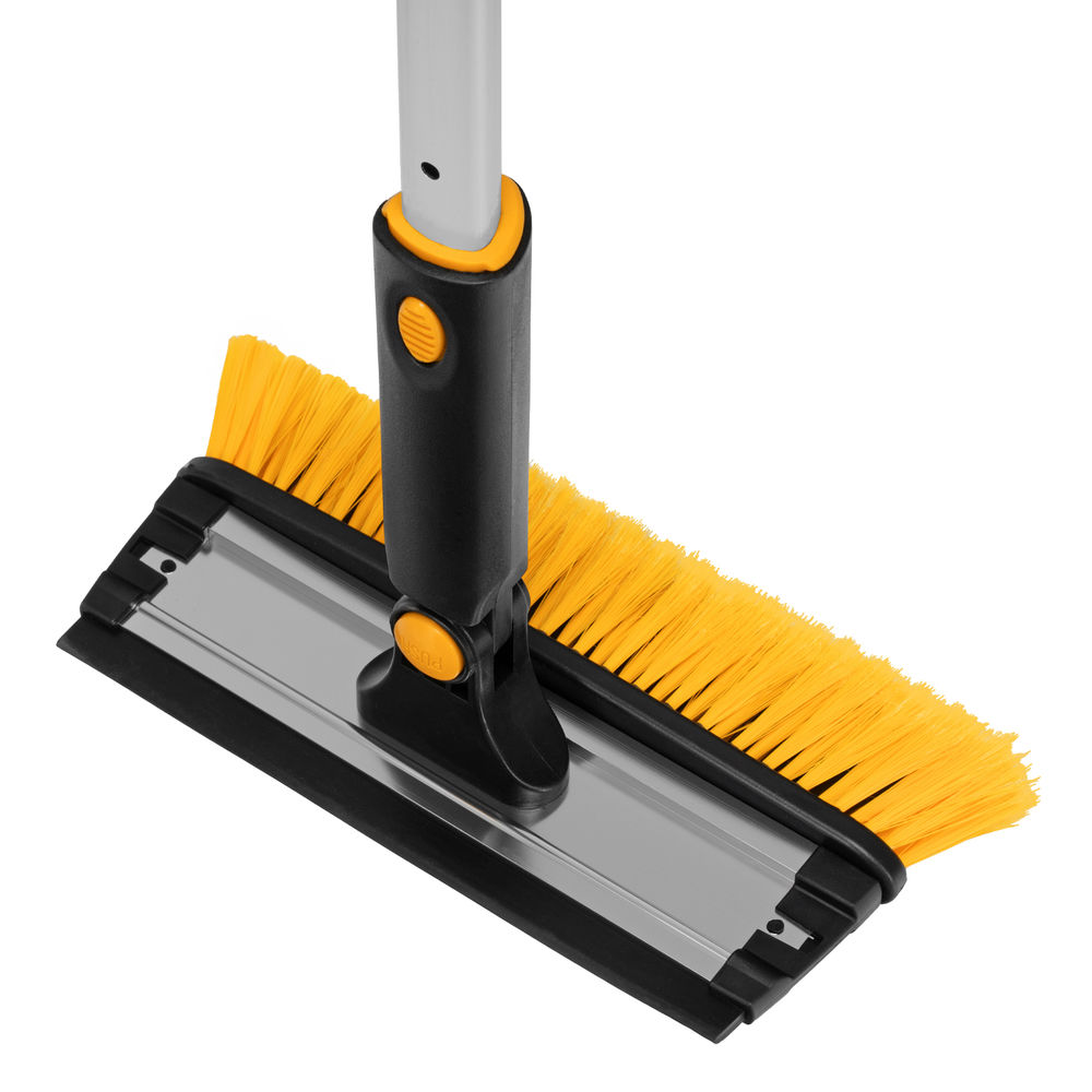 Щетка-сметка для снега со скребком, телескоп, поворотная голова, водосгон, 900-1200 мм Denzel (55308)