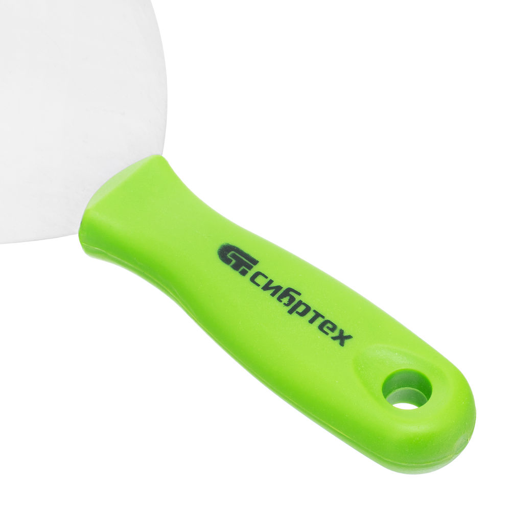 Шпательная лопатка из нержавеющей стали, 150 мм, пластмассовая ручка Сибртех (85550)