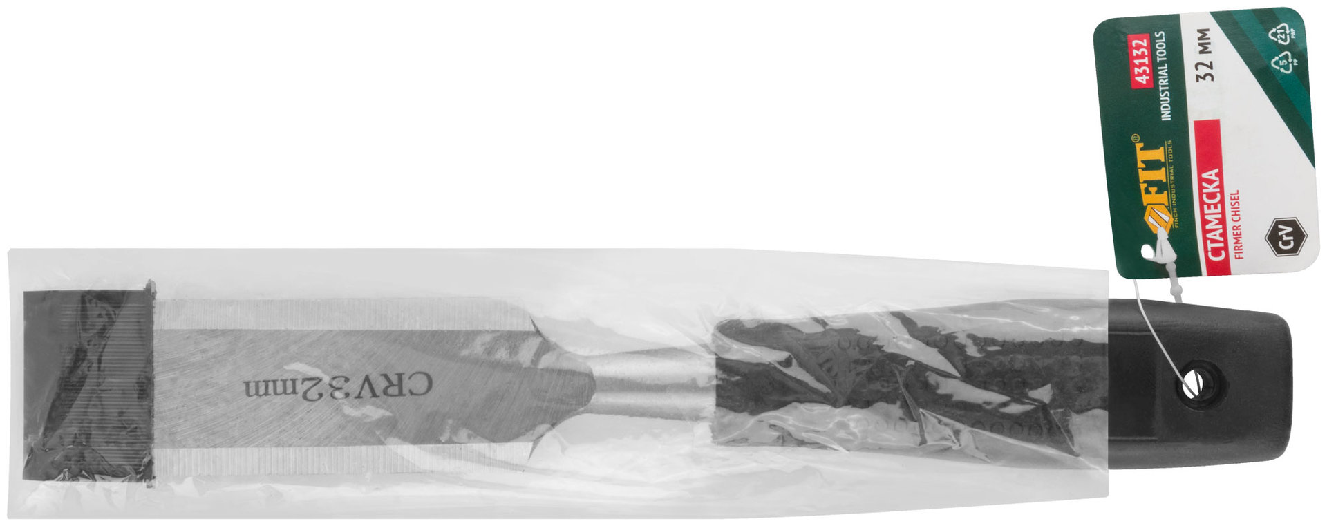 Стамеска CrV с пластиковой ручкой 32 мм