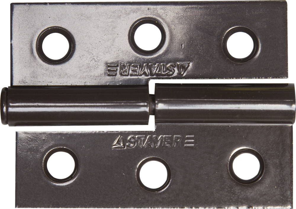 Петля карточная 65 x 48 x 2.0 мм, разъемная, левая, цвет коричневая STAYER 37613-65-3L