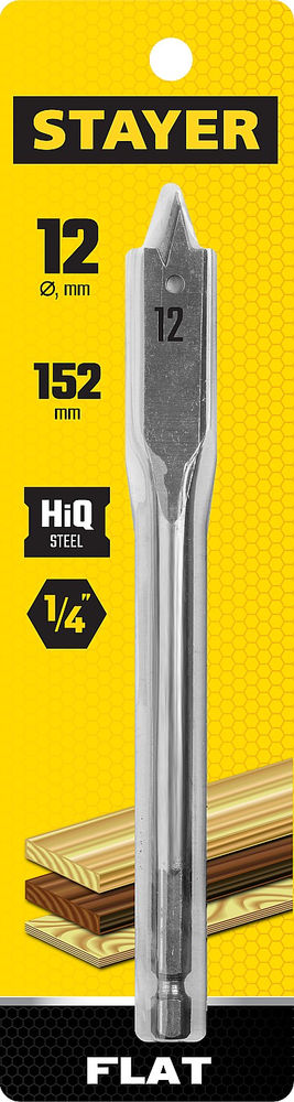 Сверло перовое по дереву Flat, 10х152 мм STAYER 2950-10_z01