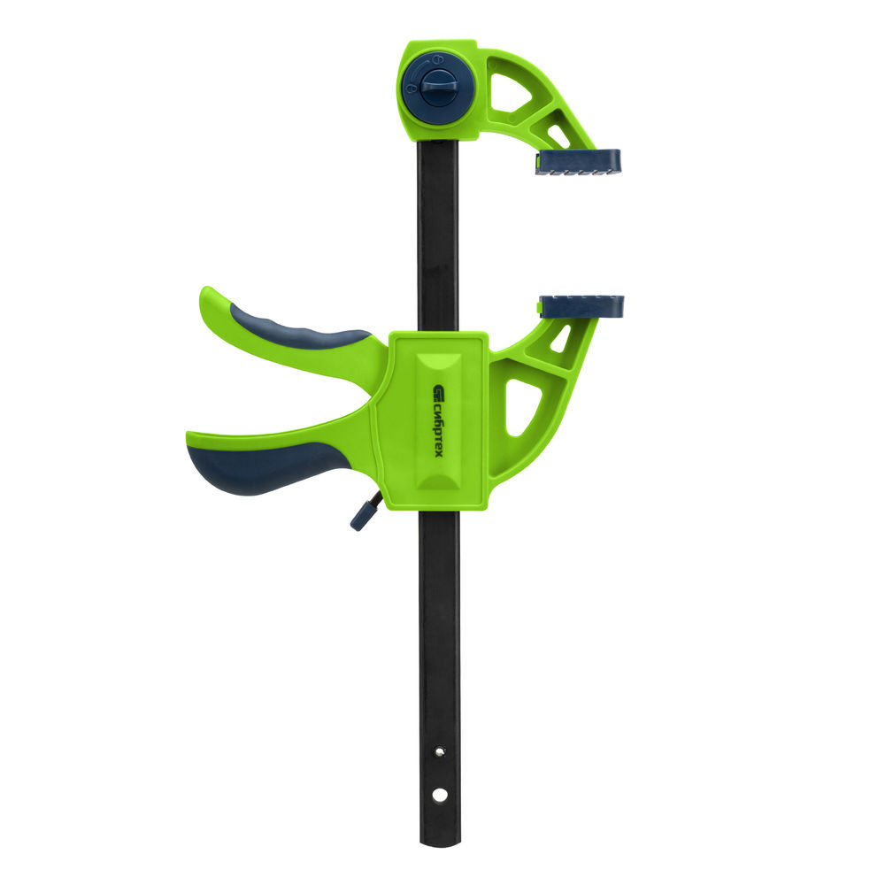 Струбцина F-образная, быстрозажимная, 150 х 70 х 360 мм, пластиковый корпус, фиксатор, двухкомпонентная рукоятка Сибртех (20563)